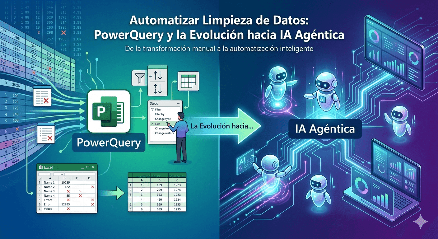PowerQuery para Limpiar Datos: Automatización Completa + IA Agéntica en 2026